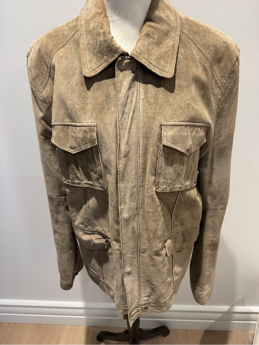 le chateau Suede Military Field Jacket